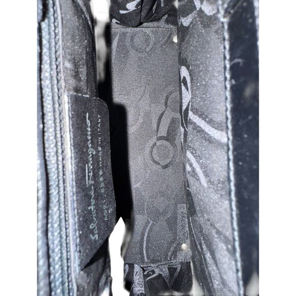 Salvatore Ferragamo Vintage Top Handle Bag in Black w/Silver Hardware - Picture 6 of 16